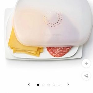 Cheese smart rectangular. Brand new Tupperware color white and clear